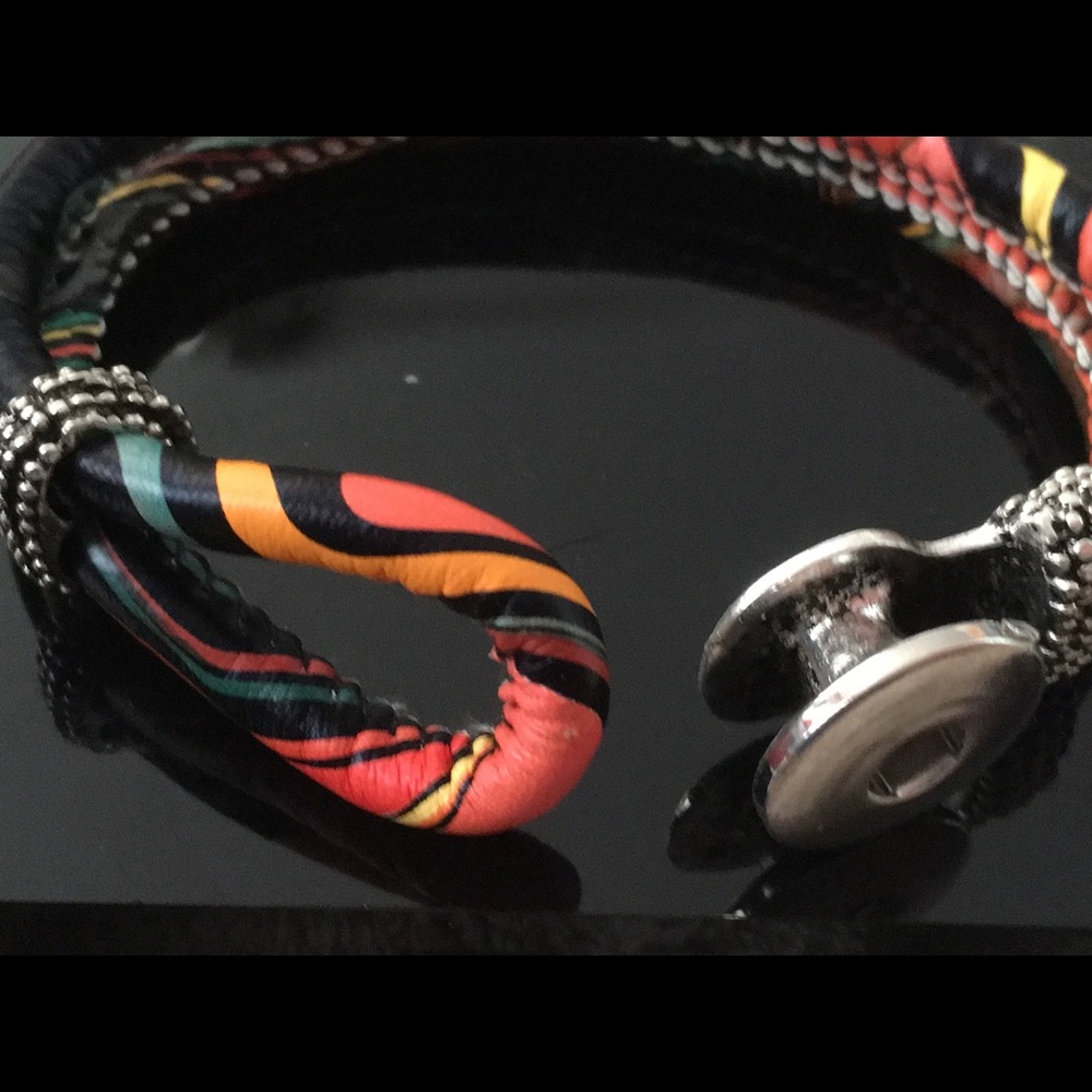 Multi colored SNAP bracelet for snap jewelry NEW